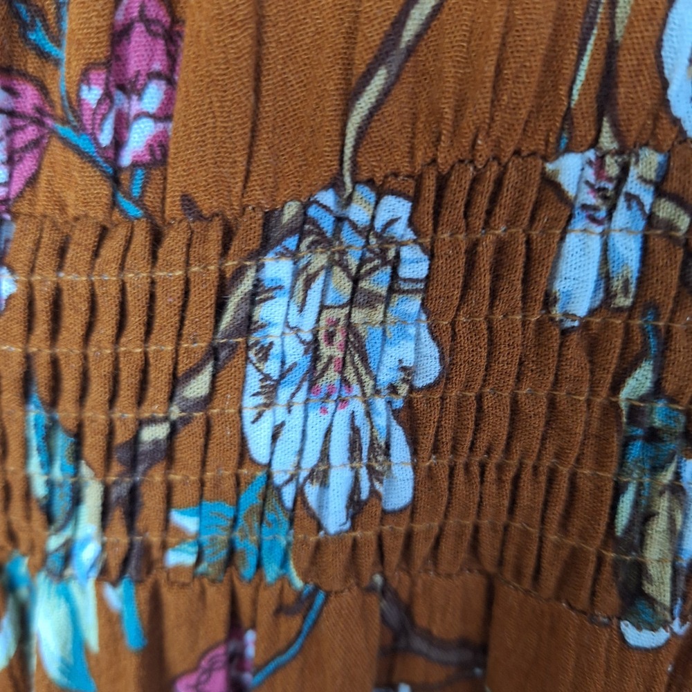 Dress Cottagecore Maxi Floral Boho Bohemian Short Sleeve Resortwear Plus 4XL - Picture 13 of 16